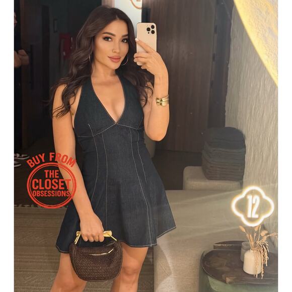 ZARA BLOGGER FAVE!!! Halter Neck Mini Dress NWT - Picture 12 of 16